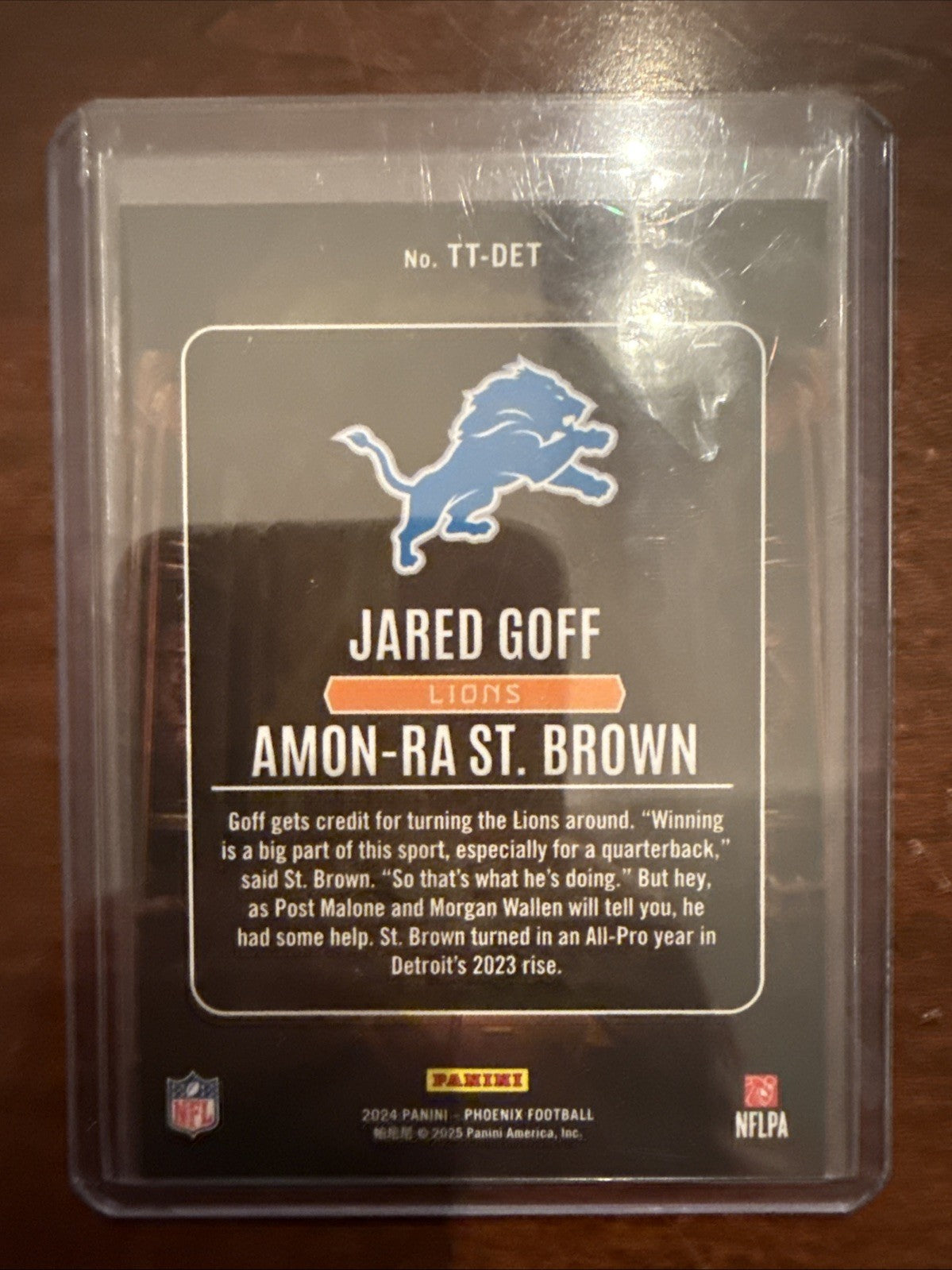 2024 Panini Phoenix Jared Goff/Amon-Ra St Brown - Treasured Tandems Silver Wave