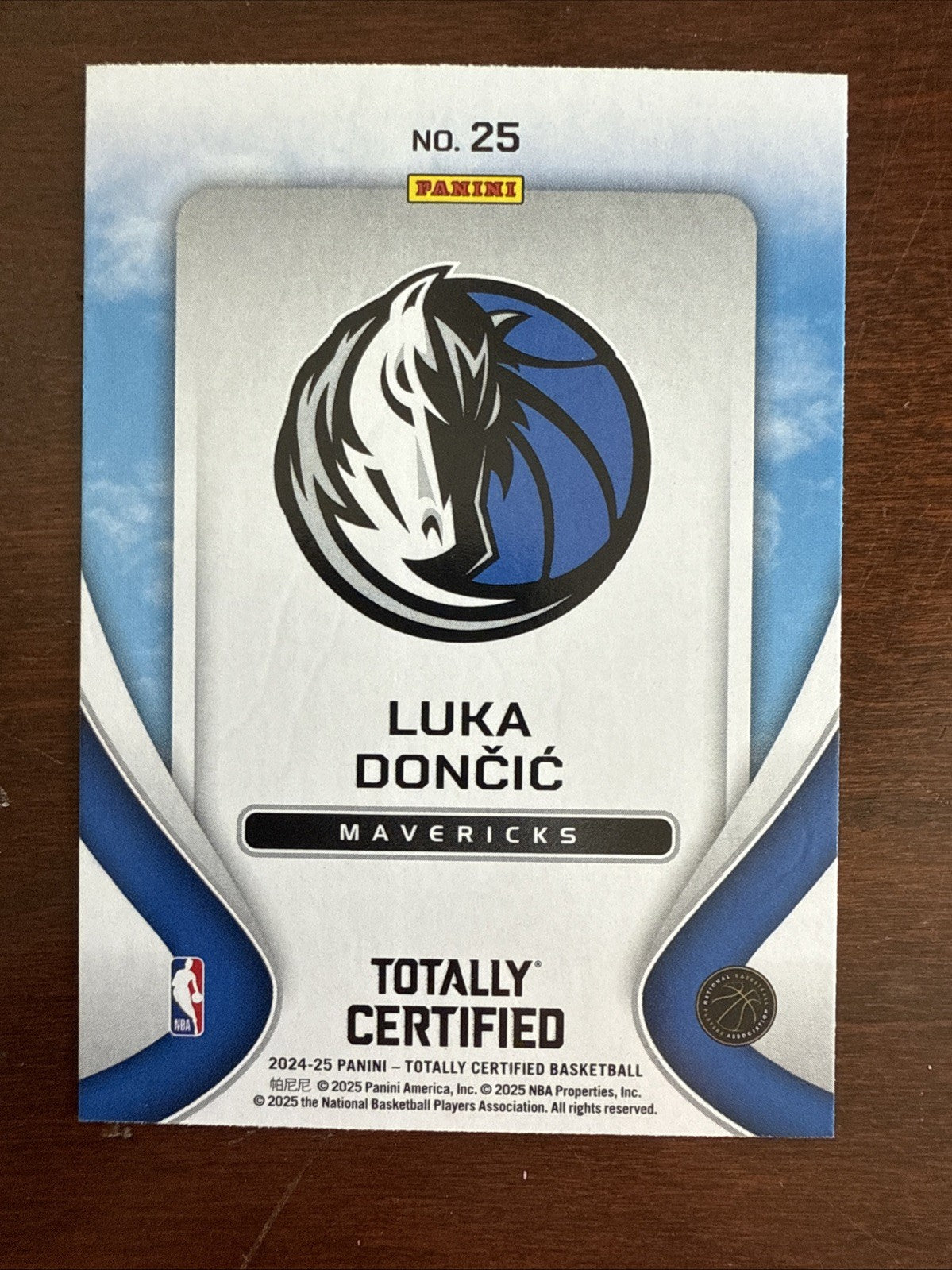 2024-25 Panini Totally Certified Luka Doncic Franchise Foundations.
