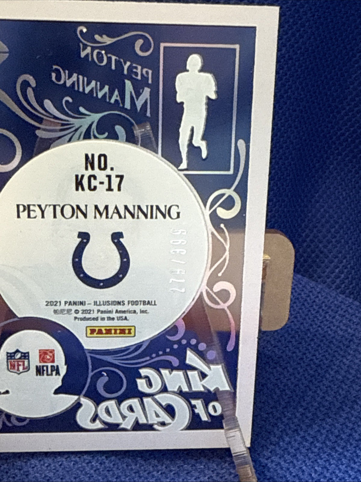 2021 Panini Illusions Peyton Manning King Of Cards Pink 67/399 Colts Broncos