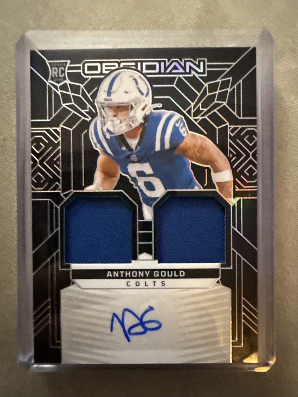 2024 Obsidian Jumbo BLACK FOTL Anthony Gould RPA ROOKIE PATCH AUTO /299