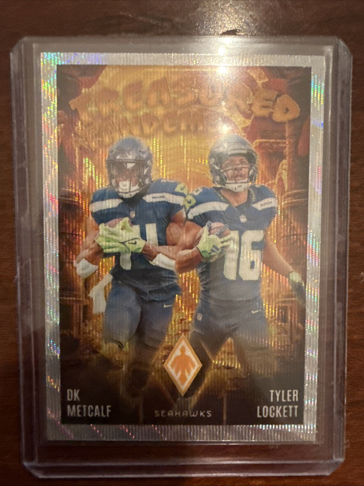 DK Metcalf Tyler Lockett 2024 Phoenix Treasured Tandems Silver Wave