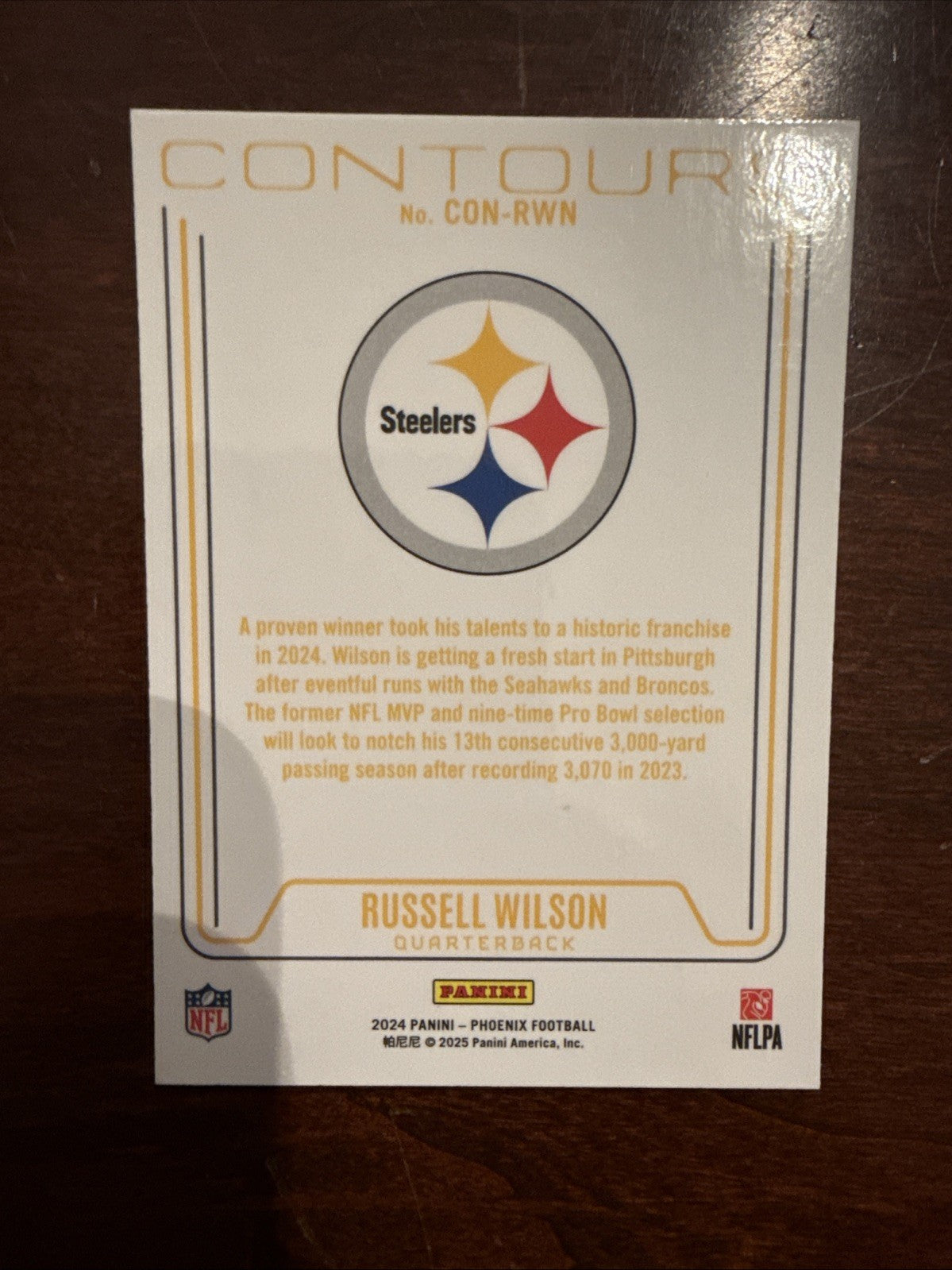 2024 Panini Phoenix Football #CON-RWN RUSSELL WILSON Contours