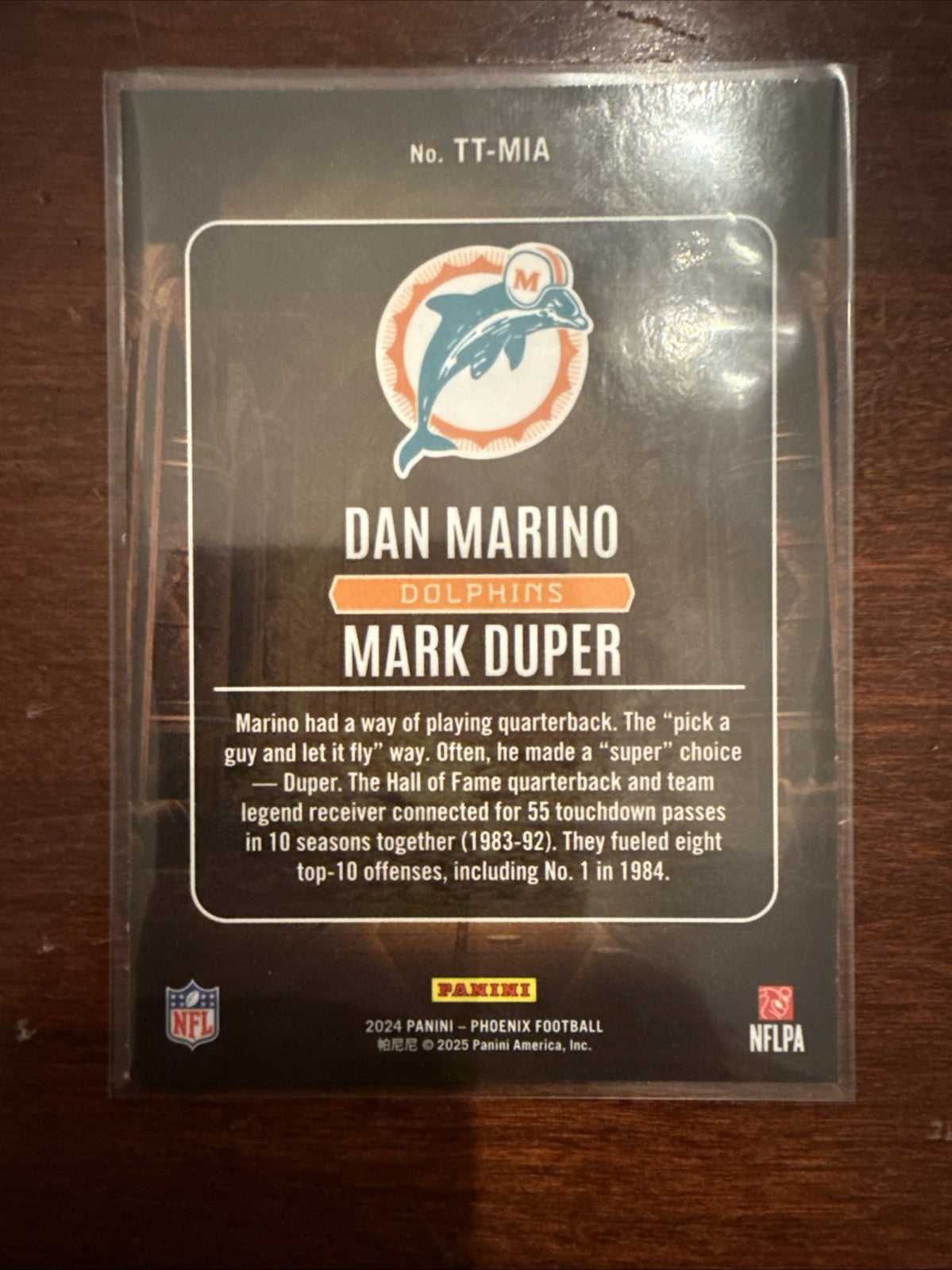 2024 Panini Phoenix - Treasured Tandems Dan Marino, Mark Duper #TT-MIA 🐬 🏈