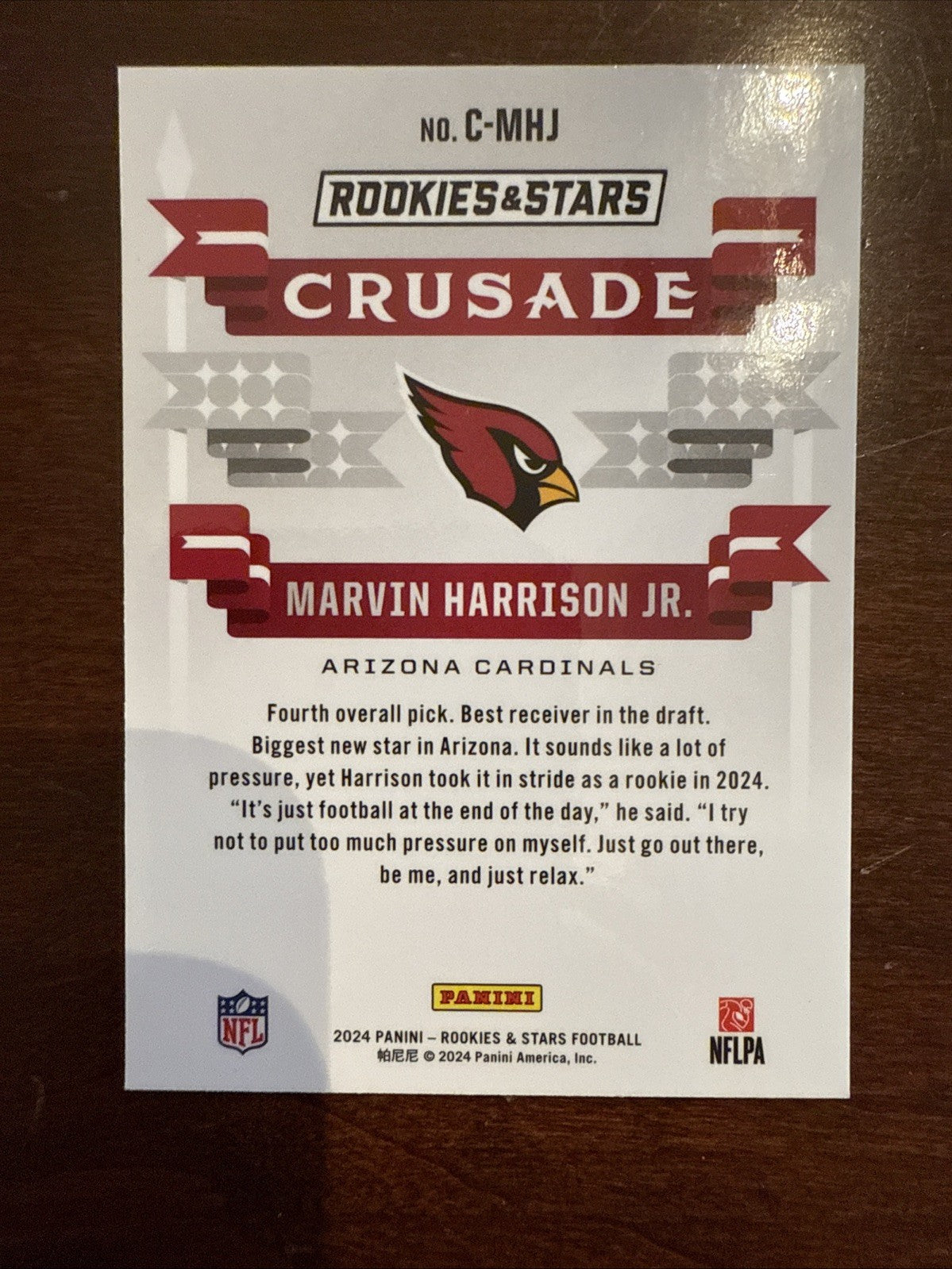 Marvin Harrison Jr. Rookies & Stars Crusade RC
