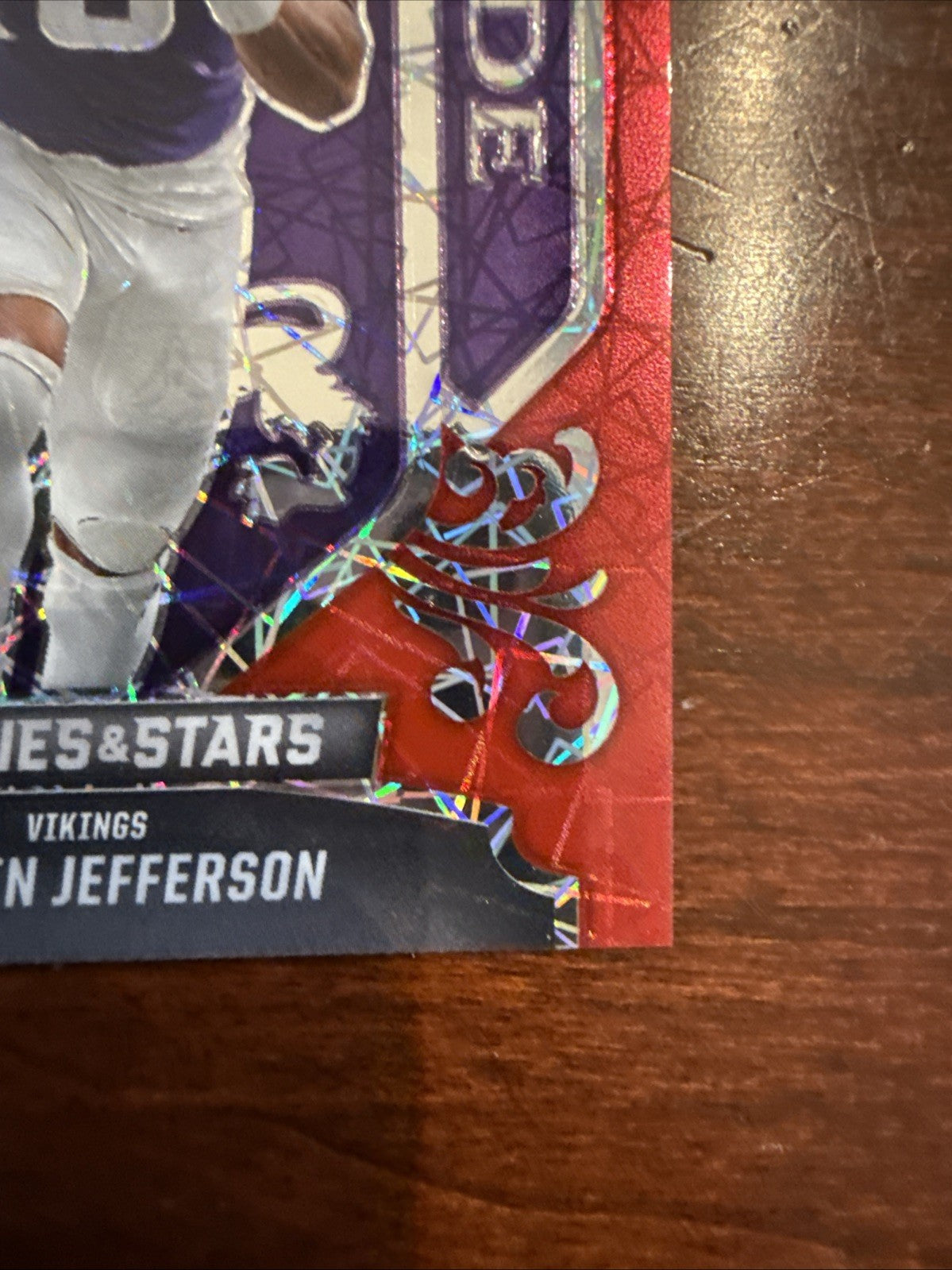 2023 Rookies & Stars Justin Jefferson Crusade Red Laser Holo