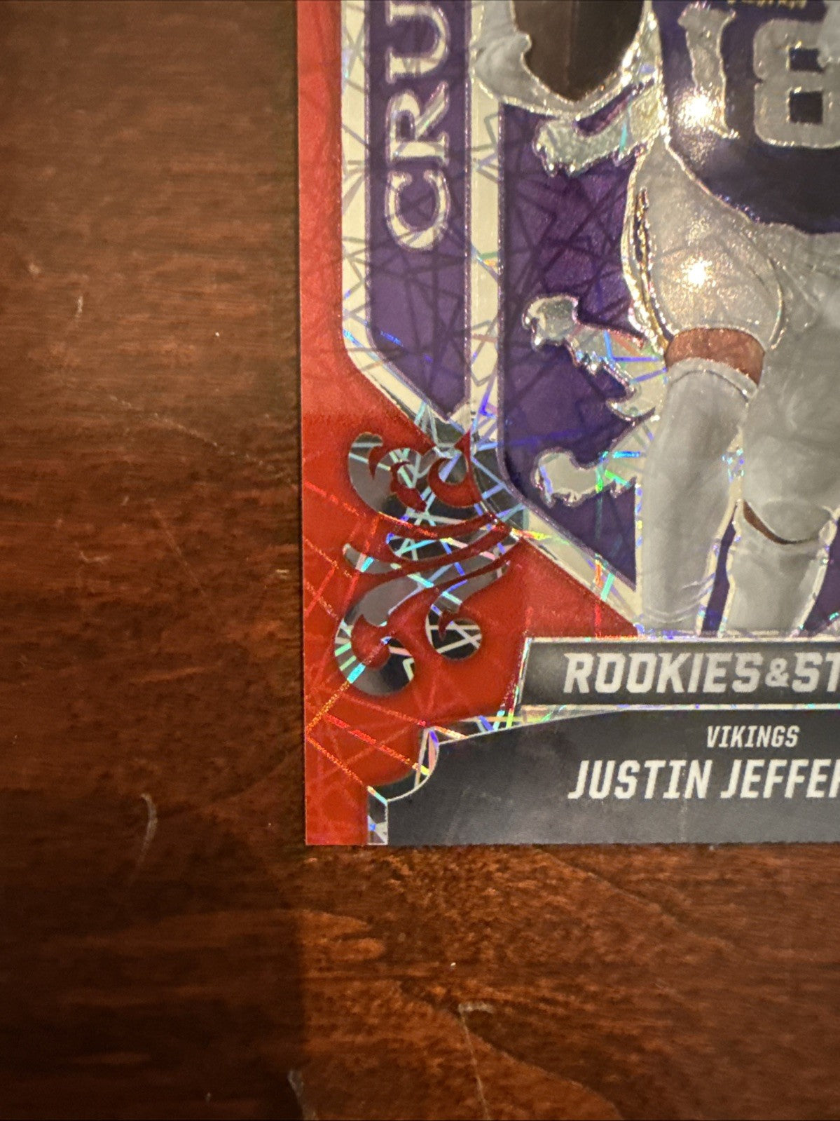2023 Rookies & Stars Justin Jefferson Crusade Red Laser Holo