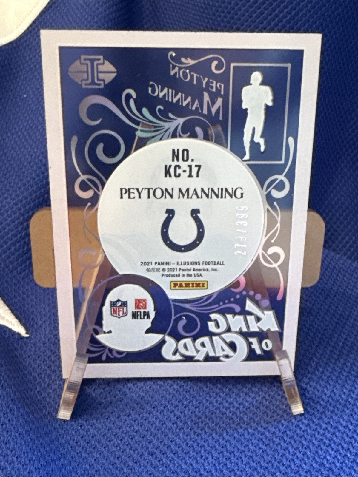 2021 Panini Illusions Peyton Manning King Of Cards Pink 67/399 Colts Broncos