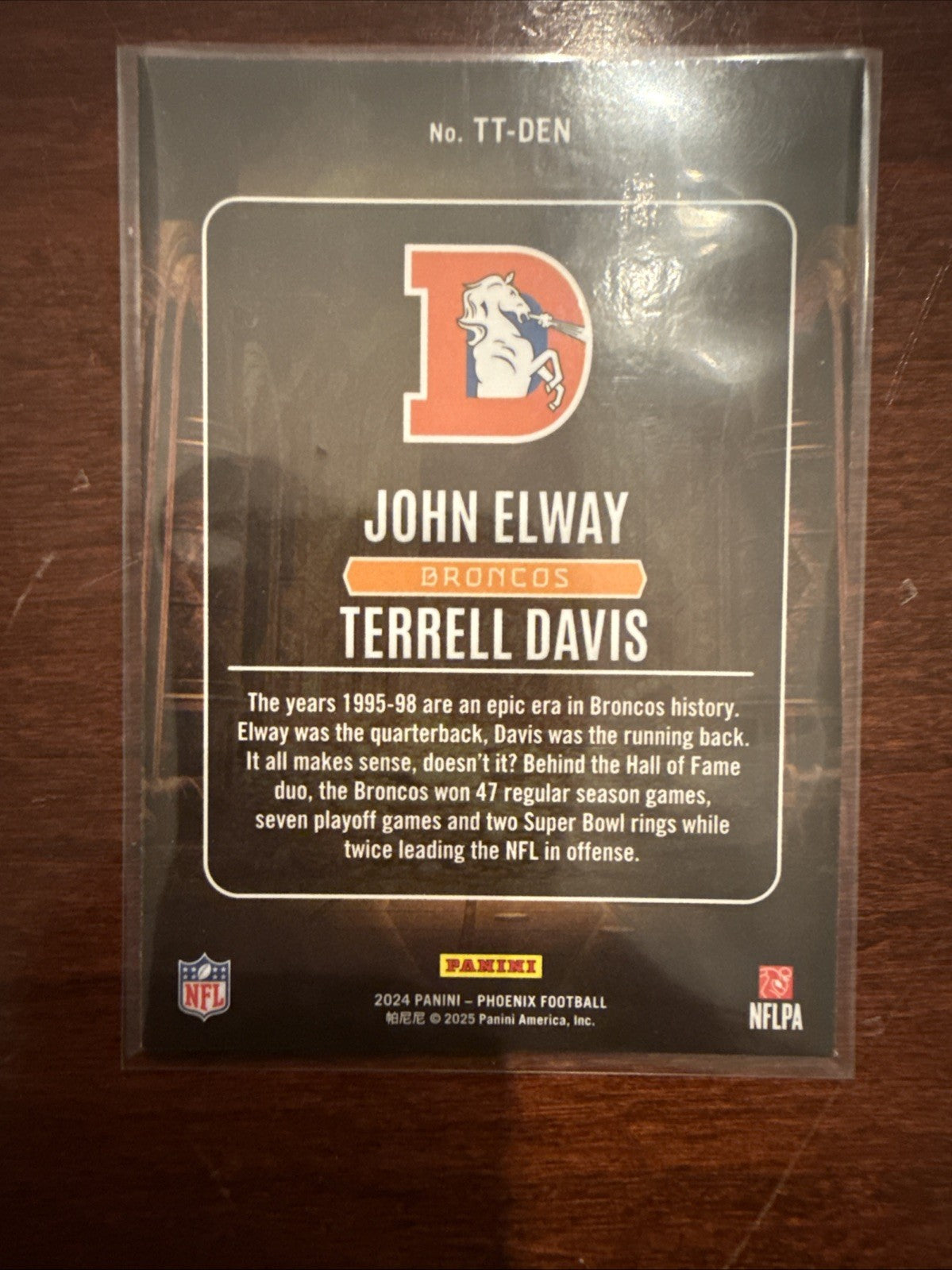 2024 Panini Phoenix - Treasured Tandems John Elway, Terrell Davis #TT-DEN